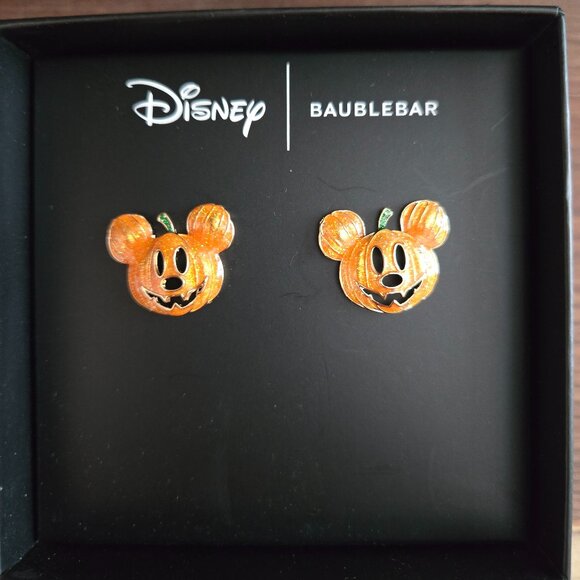 Disney BAUBLEBAR Mickey Mouse Pumpkin Earrings - Picture 1 of 4